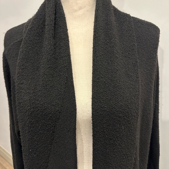 Sam Edelman long black duster maxi cardigan soft EUC  SZ M - Picture 2 of 7
